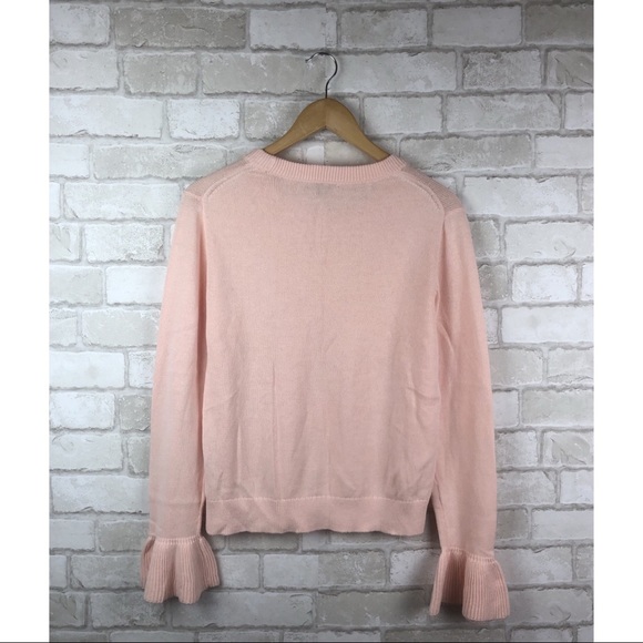 J. Crew Ruffle Cuff Sweater Size M - Picture 5 of 8